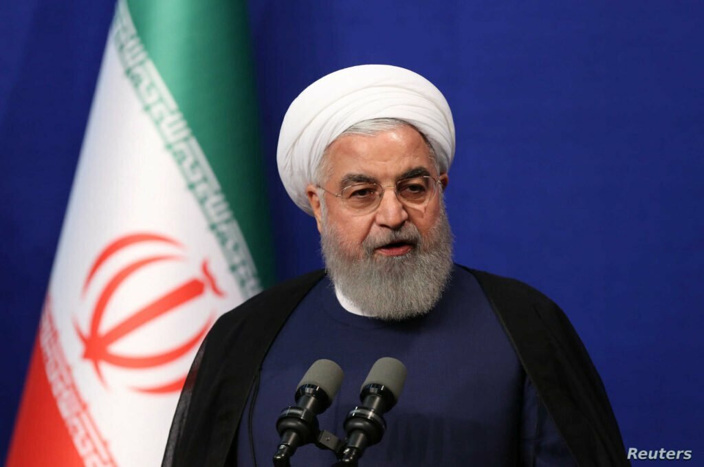 Iranian President Hassan Rouhani speaks during a meeting with a group of Iranian athletes, in Tehran