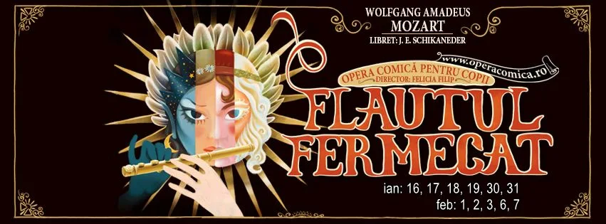 Spectacolul pentru copii „Flautul fermecat” de W.A.Mozart