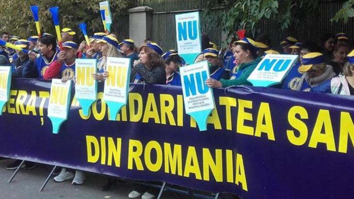 Sindicaliștii din Sănătate protestează pentru acordarea drepturilor salariale