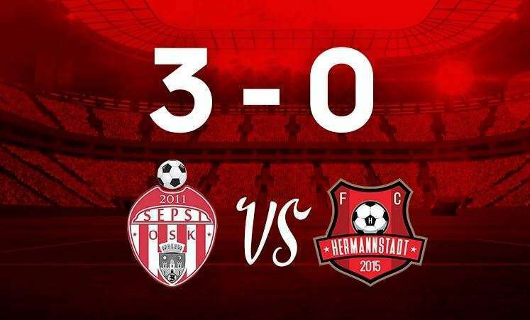 Fotbal – Liga I: Sepsi OSK Sfântu Gheorghe – FC Hermannstadt 3-0
