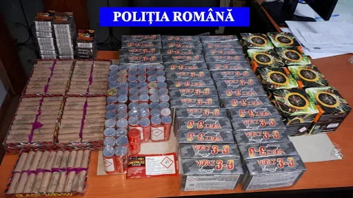 Şase tone de articole pirotehnice au fost indisponibilizate de poliţiştii din Ilfov şi Maramureş