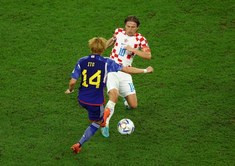 Croatul Luka Modric în acțiune 