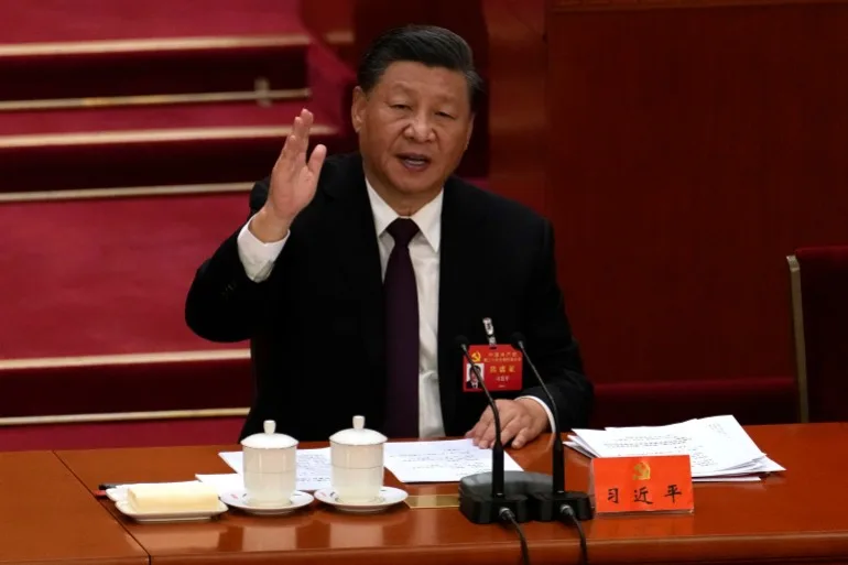 O fotografie a președintelui chinez Xi Jinping.