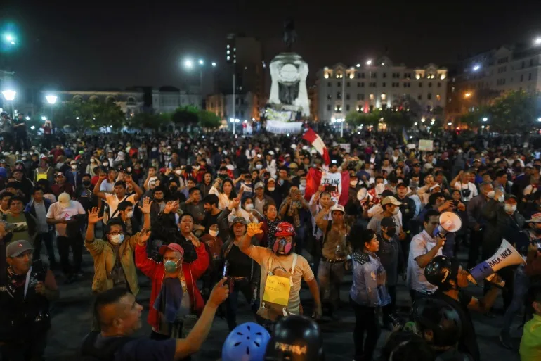 Protestatarii din Peru la Lima