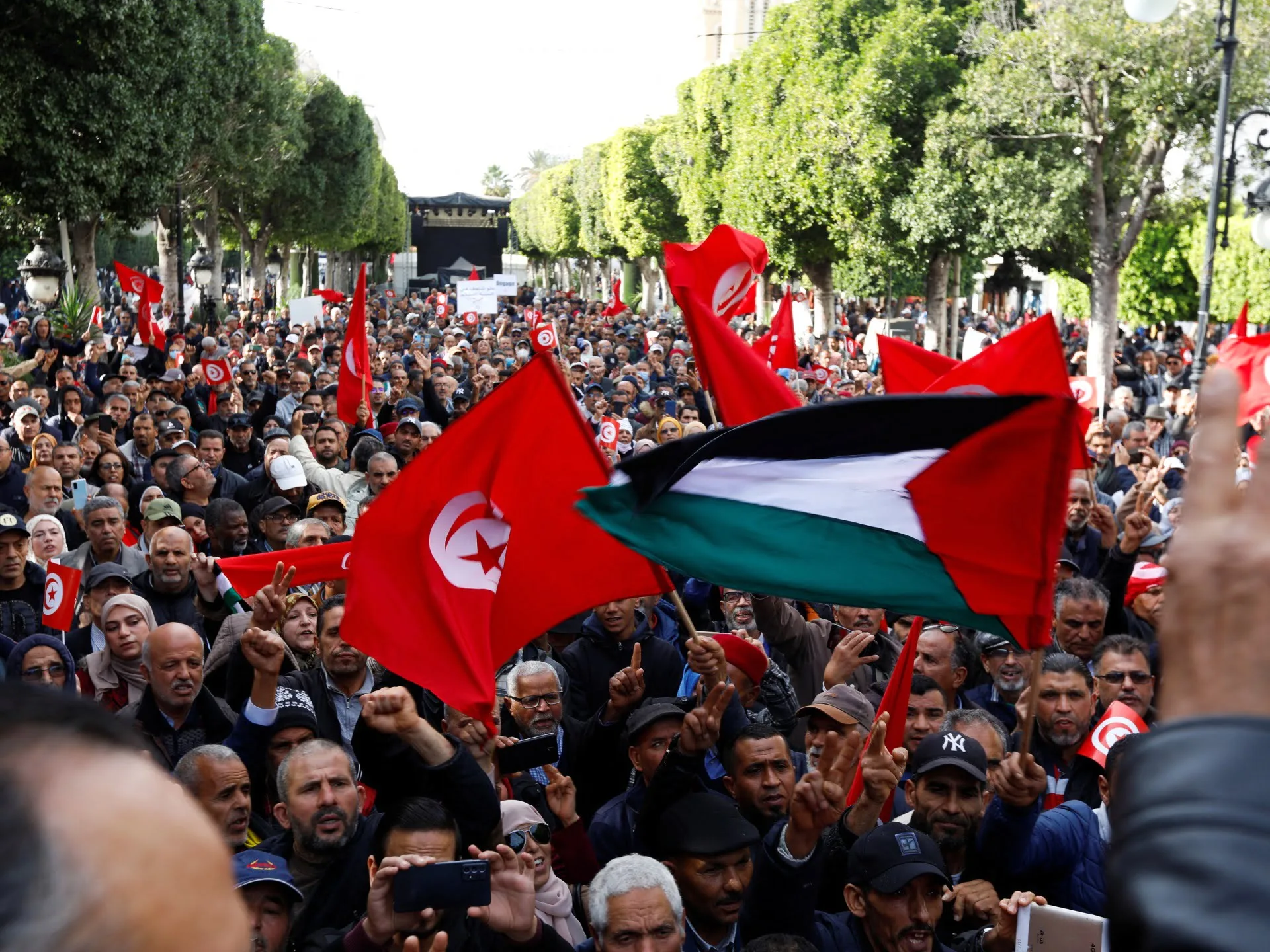 Tunisienii protestează împotriva lui Saied înaintea alegerilor parlamentare |  Protestele de știri