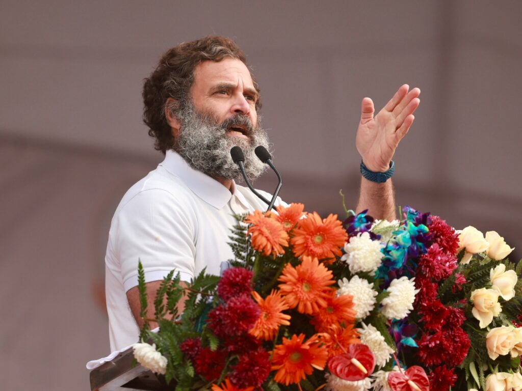 În „Piața urii”, marșul liderului Congresului către „Unirea Indiei” |