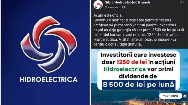 Hidroelectrica atenţionează românii asupra unor tentative de fraudare a micilor investitori
