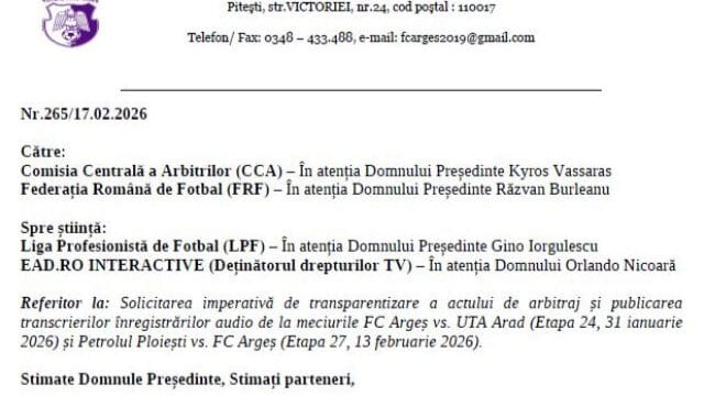 FC Argeș arbitraj
