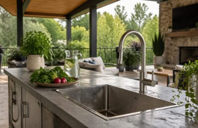 Cum să alegi o chiuvetă de exterior pentru o terasă acoperită?