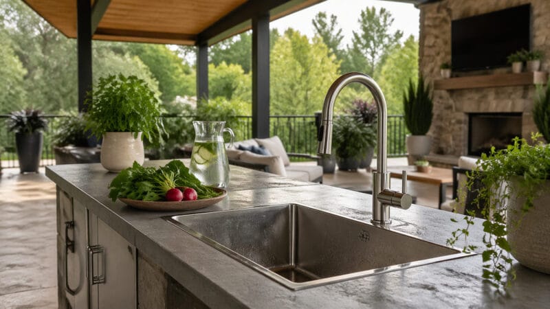 Cum să alegi o chiuvetă de exterior pentru o terasă acoperită?