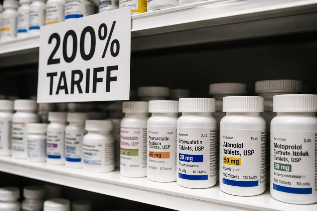 Trump a anunțat tarife de până la 200% pentru medicamentele generice importate în SUA