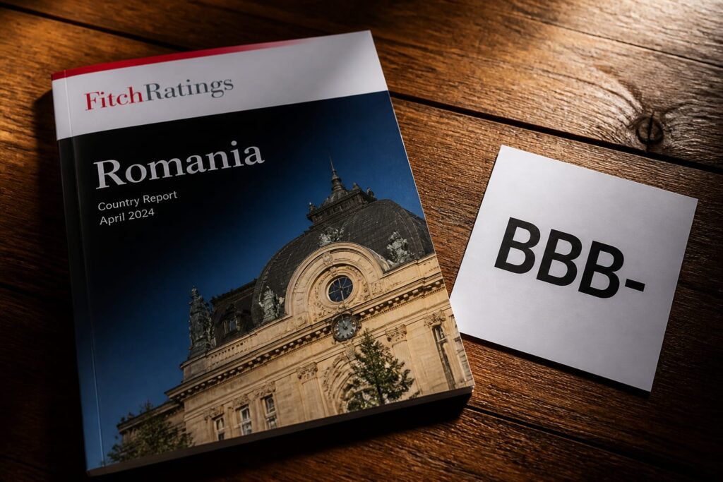 Fitch a confirmat ratingul României la BBB minus și a păstrat perspectiva negativă
