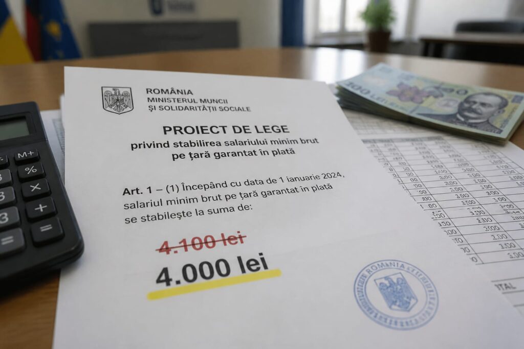 Legea salarizării reduce baza de calcul la 4.000 de lei și mută creșterile spre sporuri