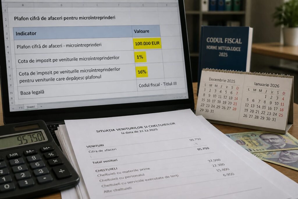 Regimul microîntreprinderilor se schimbă din 2026 cu un plafon de 100.000 de euro