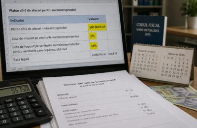 Regimul microîntreprinderilor se schimbă din 2026 cu un plafon de 100.000 de euro