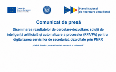 Un proiect PNRR de 5,5 milioane lei a dezvoltat soluții AI pentru servicii de secretariat medical