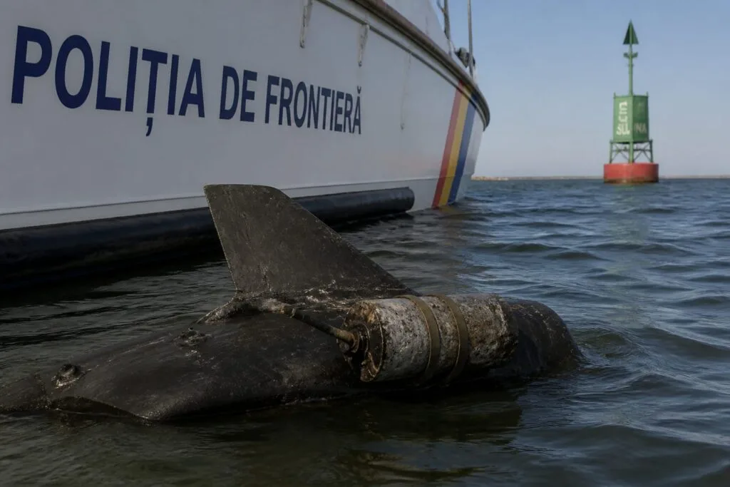 Forțele Navale au neutralizat un fragment de dronă cu exploziv la 5 mile marine de Sulina