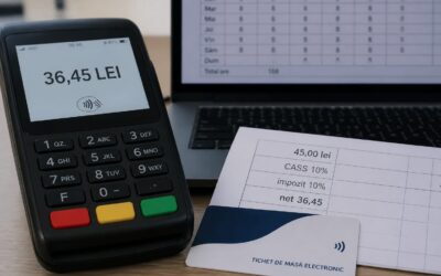 Un tichet de masă de 45 de lei aduce angajatului 36,45 lei net pe card în anul 2026